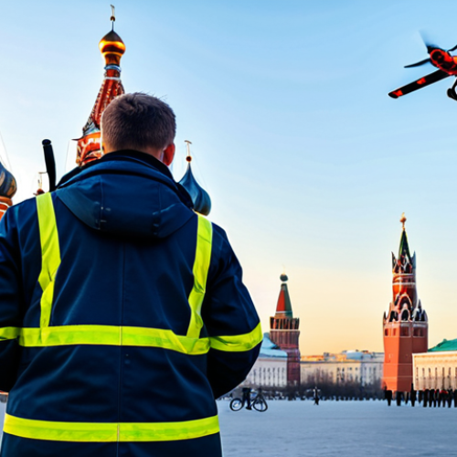 Home 28 Modern Fire Safety Technology in Moscow**
"A Moscow firefighter, fully clothed in modern protective gear, inspecting a drone equipped with a thermal camera in front of the iconic Saint Basil's Cathedral. The drone is displaying a heat map of a nearby building. Professional photography, perfect anatomy, correct proportions, natural pose, daylight, clear sky, safe for work, appropriate content, fully clothed, professional, family-friendly."
**