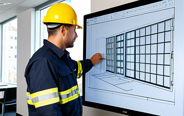 **

"A professional fire safety engineer in appropriate work attire, reviewing building plans on a large computer screen displaying fire safety simulation software. Modern office environment with visible building blueprints. Safe for work, appropriate content, fully clothed, professional, perfect anatomy, natural proportions, high quality."

**