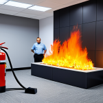 Fire Safety Training**

"A diverse group of adults participating in a fire safety training session in a modern office, fully clothed, appropriate attire, learning how to use a fire extinguisher, safe for work, perfect anatomy, natural proportions, professional training environment, bright lighting, family-friendly, demonstrating best practices, instructional setting."

**