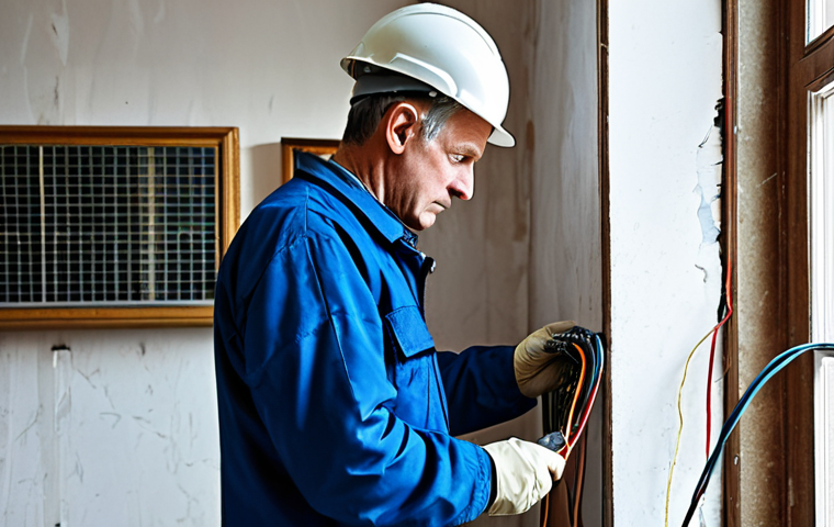 화재안전관리 실무와 관련된 주요 법령 요약 - Electrical Safety**

"An electrician, fully clothed in work attire, carefully inspecting wiring in a...