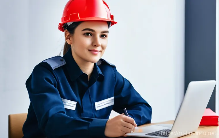 화재안전관리 실무자의 연봉 분석 - **Image Prompt: The Aspiring Fire Safety Specialist**
    A young, enthusiastic man or woman, appear...