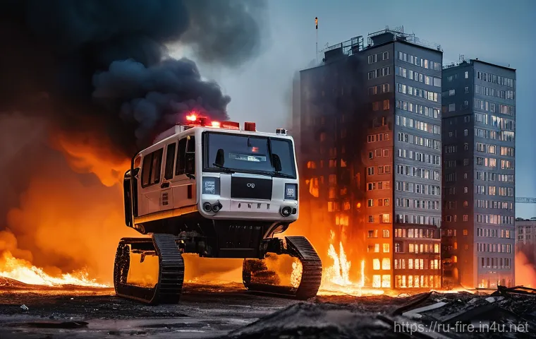 화재안전관리 실무에서 유용한 도구 및 장비 - **Prompt:** A cozy and bright modern Russian apartment living room. A young family, including parent...