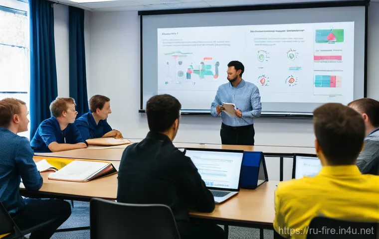 화재안전관리기술자의 자격증 시험 합격률 - **Prompt: Collaborative On-Site Fire Safety Inspection**
    A dynamic, medium-shot photograph depic...