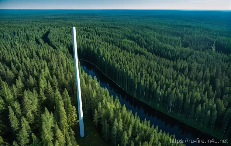 화재안전관리 실무와 관련된 최신 기술 - **Prompt:** A dynamic scene depicting advanced firefighting technology in action within a challengin...