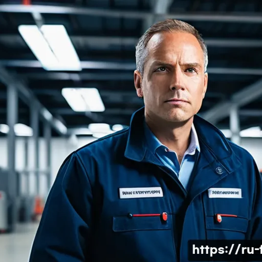 화재안전관리기술자 이직 성공 사례 - **Prompt: "A male fire safety engineer in his late 40s, wearing a clean, professional dark blue unif...