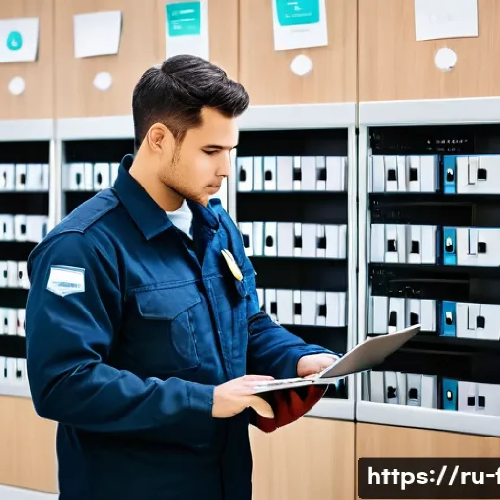 화재안전관리 기술자 필수 서류 관리 방법 - A modern fire safety office scene showing a professional firefighter specialist organizing and scann...