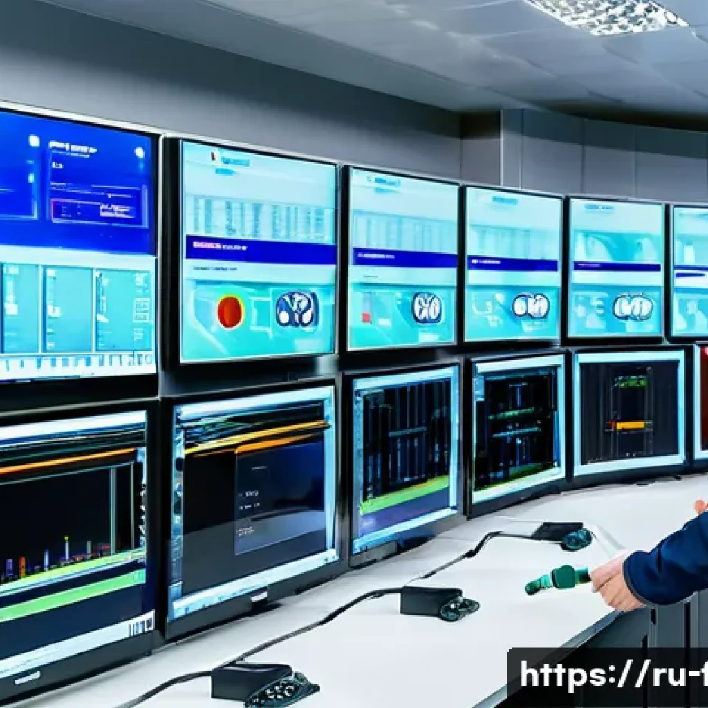 화재안전관리 직무에서 중요한 기술적 요구사항 - A modern fire detection control room in a large Russian industrial facility, featuring a wide array ...